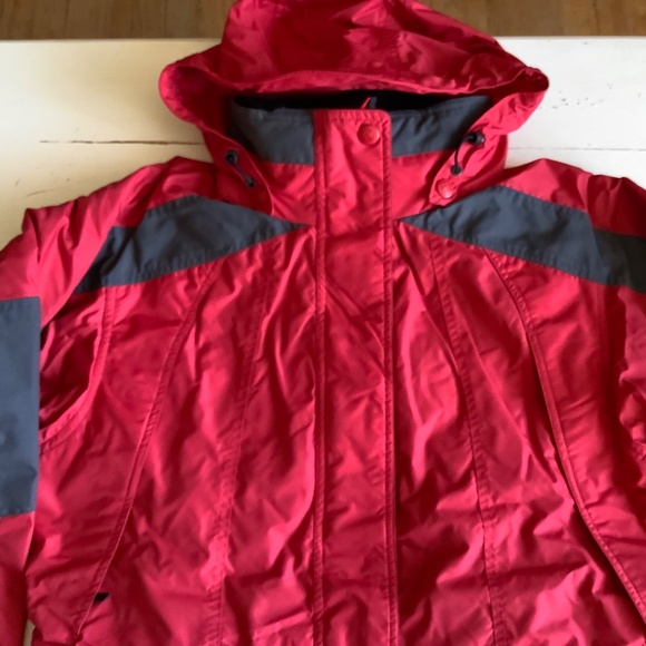 Columbia Red Grey Core Interchange Coat Jacket Small - Picture 5 of 13